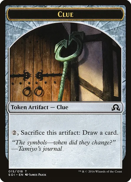 Clue, Magic card TSOI 15 — Shadows over Innistrad Tokens set