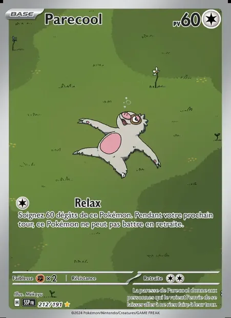 Parecool, carte Pokémon SSP 212 — extension Étincelles Déferlantes