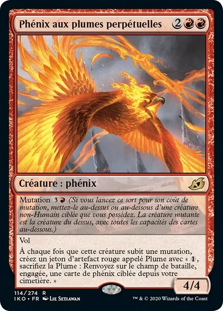 Phénix aux plumes perpétuelles, carte Magic IKO 114 — extension Ikoria: Lair of Behemoths