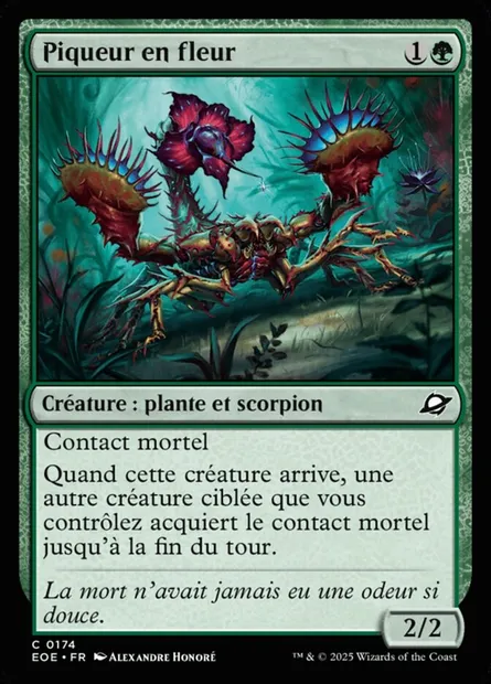 Piqueur en fleur, carte Magic EOE 174 — extension Edge of Eternities