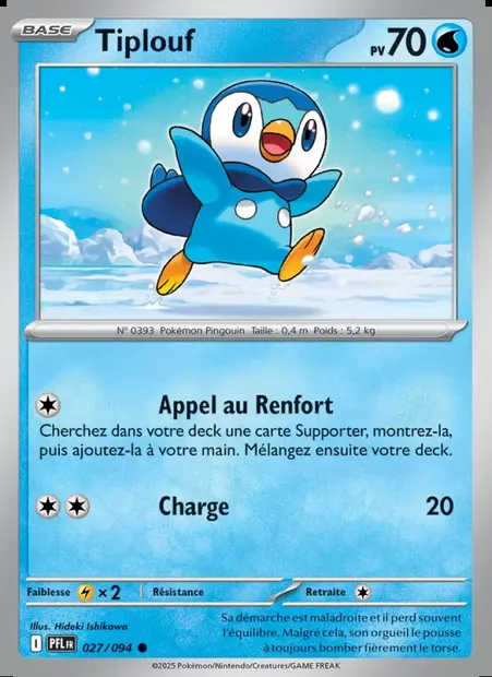 Tiplouf, carte Pokémon PFL 027 — extension Flammes Fantasmagoriques