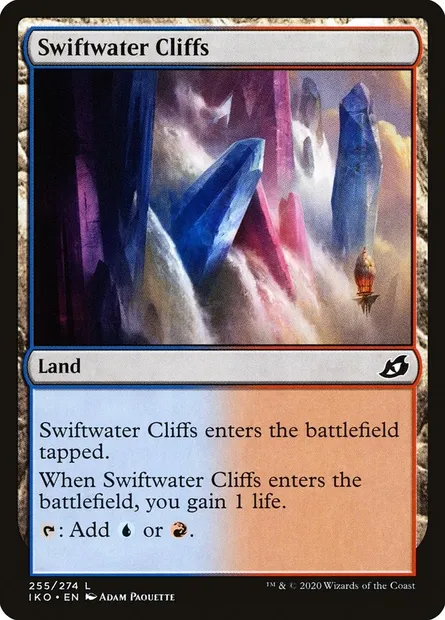 Swiftwater Cliffs, Magic card IKO 255 — Ikoria: Lair of Behemoths set