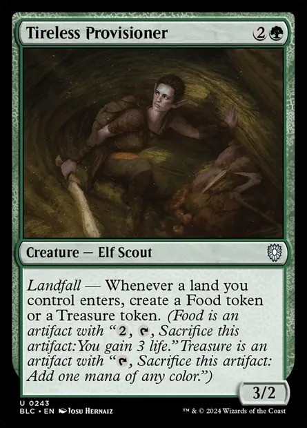 Tireless Provisioner, Magic card BLC 243 — Bloomburrow Commander set