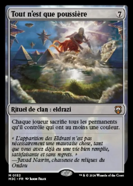 Tout n'est que poussière, carte Magic M3C 152 — extension Modern Horizons 3 Commander