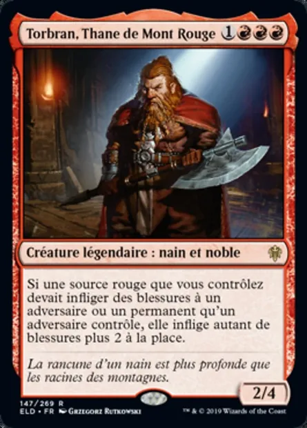Torbran, Thane de Mont Rouge, carte Magic ELD 147 — extension Throne of Eldraine