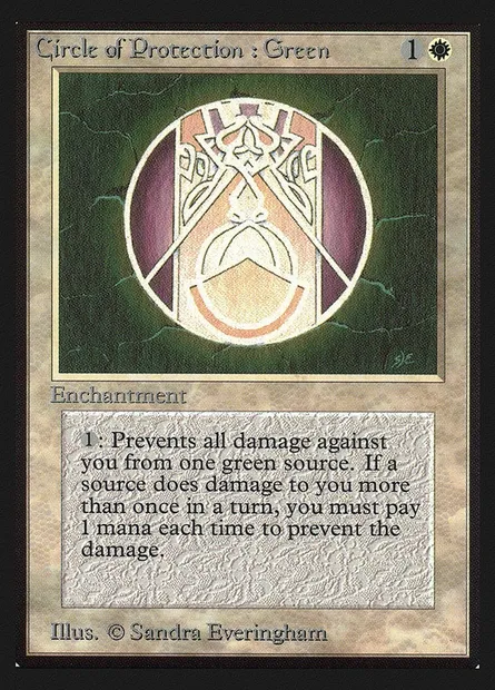 Circle of Protection: Green, Magic card CED 12 — Collectors' Edition set
