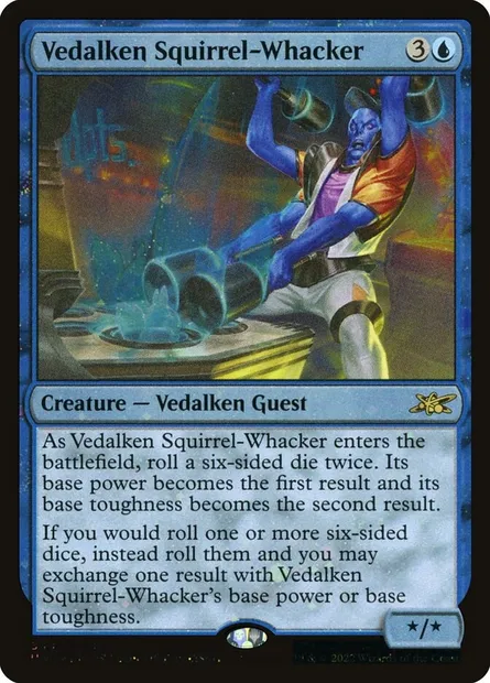 Vedalken Squirrel-Whacker, Magic card UNF 349 — Unfinity set