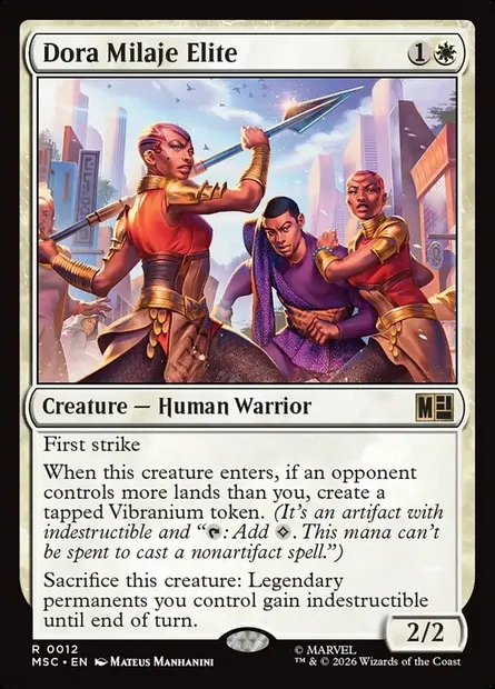 Dora Milaje Elite, Magic card MSC 12 — Marvel Super Heroes Commander set