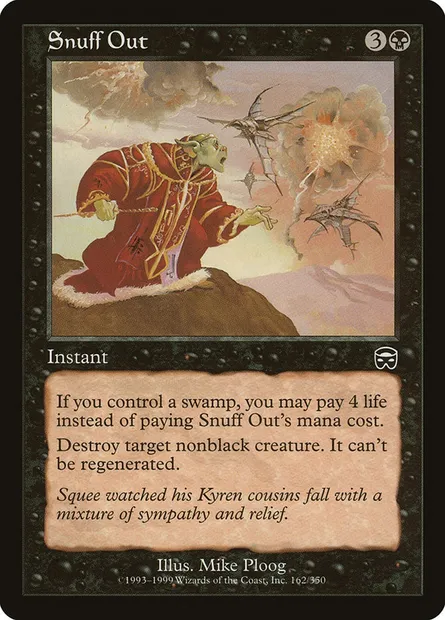 Snuff Out, Magic card MMQ 162 — Mercadian Masques set