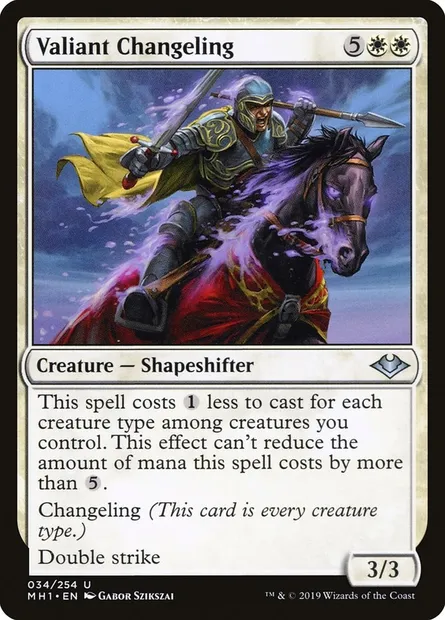 Valiant Changeling, Magic card MH1 34 — Modern Horizons set