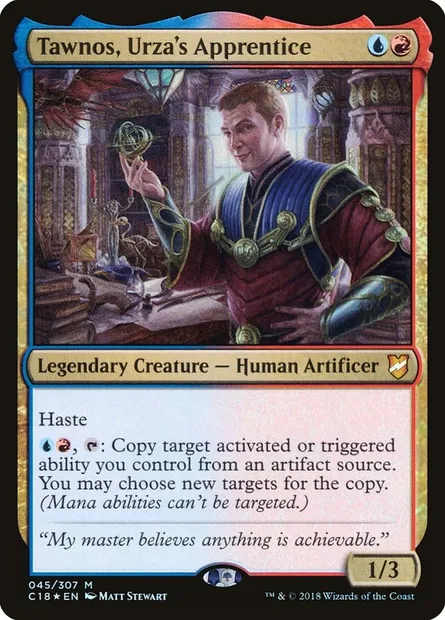 Tawnos, Urza's Apprentice, Magic card C18 45 — Commander 2018 set
