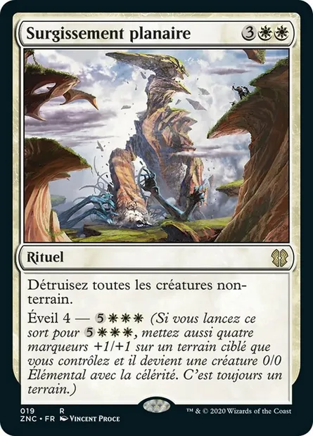 Surgissement planaire, carte Magic ZNC 19 — extension Zendikar Rising Commander