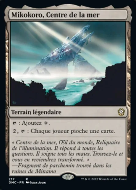 Mikokoro, Centre de la mer, carte Magic DMC 217 — extension Dominaria United Commander
