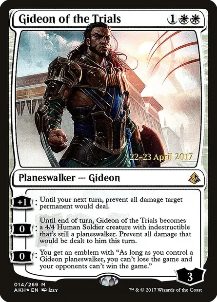 Gideon des Épreuves, carte Magic PAKH 14s — extension Amonkhet Promos