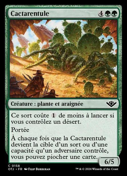Cactarentule, carte Magic OTJ 158 — extension Outlaws of Thunder Junction