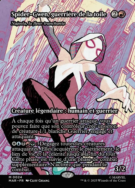 Najeela, la fleur tranchante, carte Magic MAR 24 — extension Marvel Universe