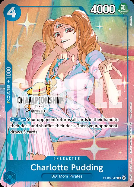 Charlotte Pudding, One Piece card OP06-047 — WINGS OF THE CAPTAIN set