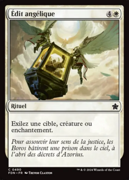 Édit angélique, carte Magic FDN 490 — extension Foundations