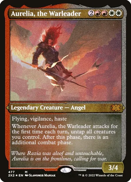 Aurelia, the Warleader, Magic card 2X2 477 — Double Masters 2022 set