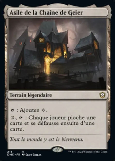 Asile de la Chaîne de Geier, carte Magic DMC 213 — extension Dominaria United Commander