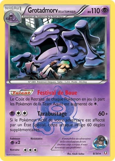 Grotadmorv de la Team Aqua, carte Pokémon DCR 8 — extension Double Danger