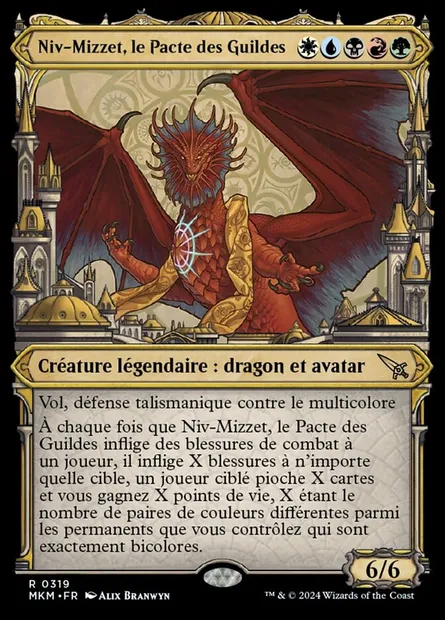 Niv-Mizzet, le Pacte des Guildes, carte Magic MKM 319 — extension Murders at Karlov Manor