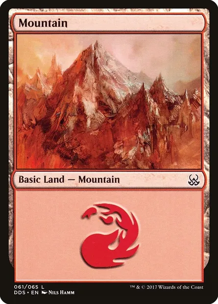 Montagne, carte Magic DDS 61 — extension Duel Decks: Mind vs. Might