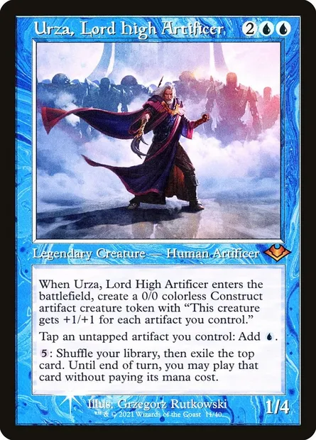 Urza, Lord High Artificer, Magic card H1R 11 — Modern Horizons 1 Timeshifts set