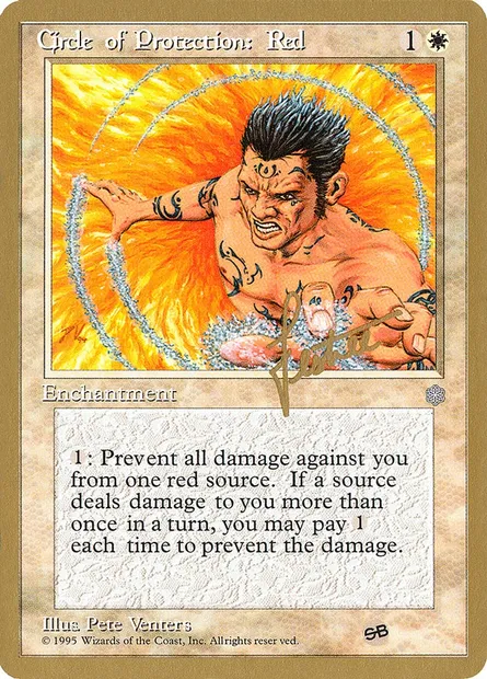 Cercle de protection : rouge, carte Magic PTC bl15sb — extension Pro Tour Collector Set