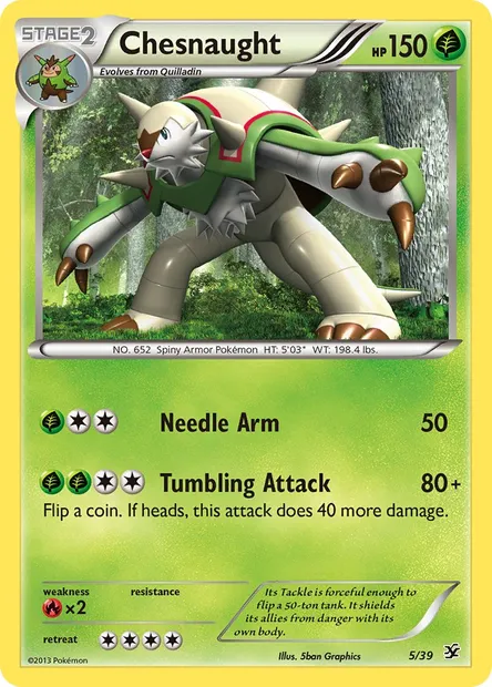 Chesnaught, Pokémon card KSS 5 — Kalos Starter Set set