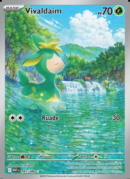 Vivaldaim, carte Pokémon WHT 091 — extension Flamme Blanche