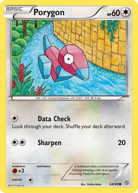 Porygon, Pokémon card AOR 64 — Ancient Origins set