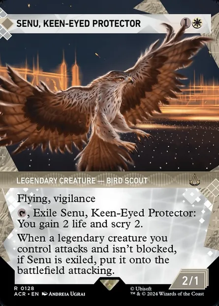 Senu, Keen-Eyed Protector, Magic card ACR 128 — Assassin's Creed set