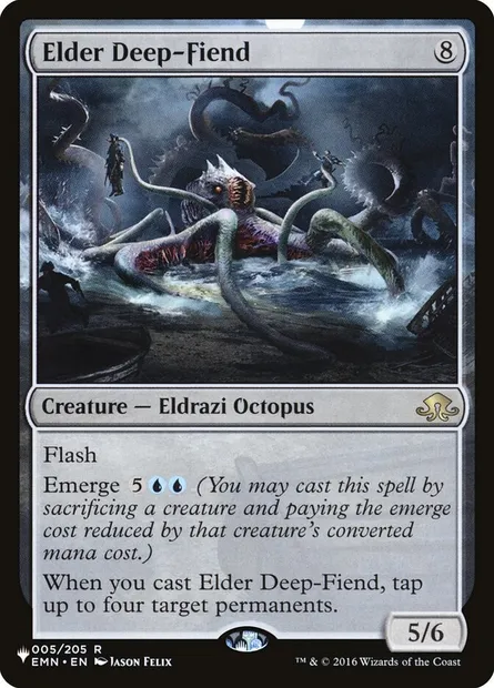 Elder Deep-Fiend, Magic card PLST EMN-5 — The List set