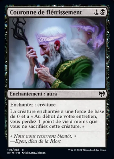 Couronne de flétrissement, carte Magic KHM 119 — extension Kaldheim