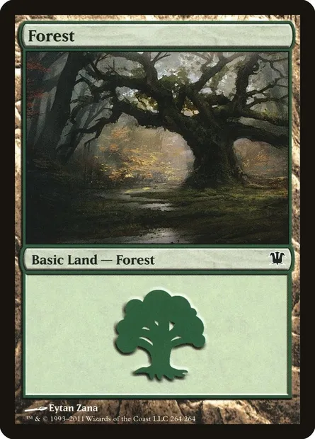 Forest, Magic card ISD 264 — Innistrad set
