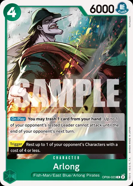 Arlong, One Piece card OP06-023 — WINGS OF THE CAPTAIN set