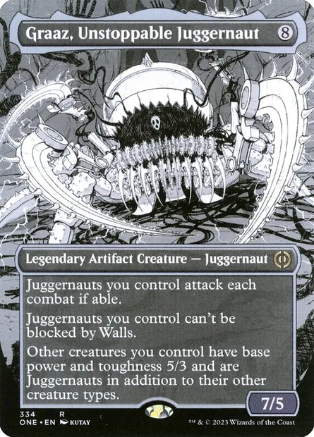 Graaz, Unstoppable Juggernaut, Magic card ONE 334 — Phyrexia: All Will Be One set