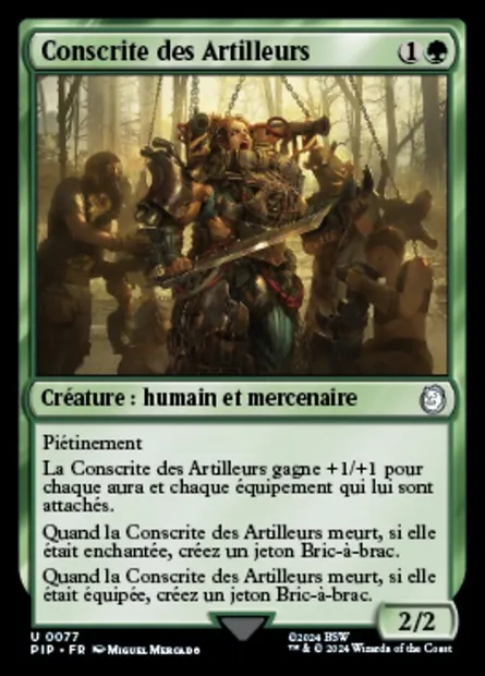 Conscrite des Artilleurs, carte Magic PIP 77 — extension Fallout