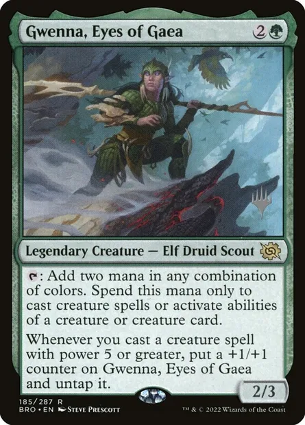 Gwenna, Yeux de Gaia, carte Magic PBRO 185p — extension The Brothers' War Promos