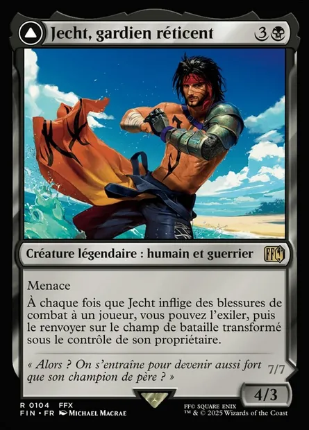 Jecht, Reluctant Guardian // Braska's Final Aeon, carte Magic FIN 104 — extension Final Fantasy
