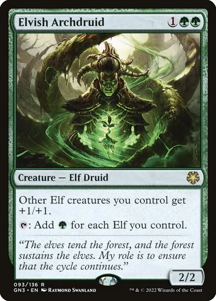 Elvish Archdruid, Magic card GN3 93 — Game Night: Free-for-All set