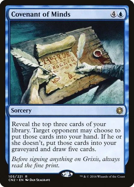 Covenant of Minds, Magic card CN2 105 — Conspiracy: Take the Crown set