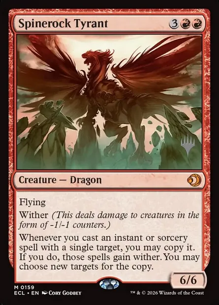Spinerock Tyrant, Magic card PECL 159p — Lorwyn Eclipsed Promos set