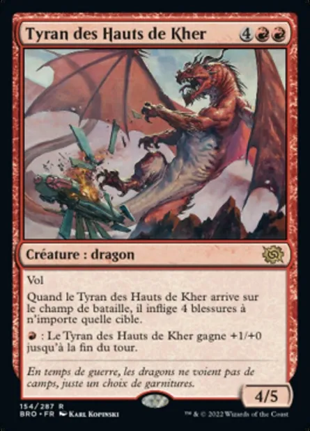 Tyran des Hauts de Kher, carte Magic BRO 154 — extension La Guerre Fratricide