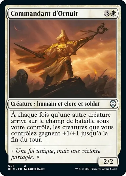 Commandant d'Ornuit, carte Magic KHC 27 — extension Kaldheim Commander