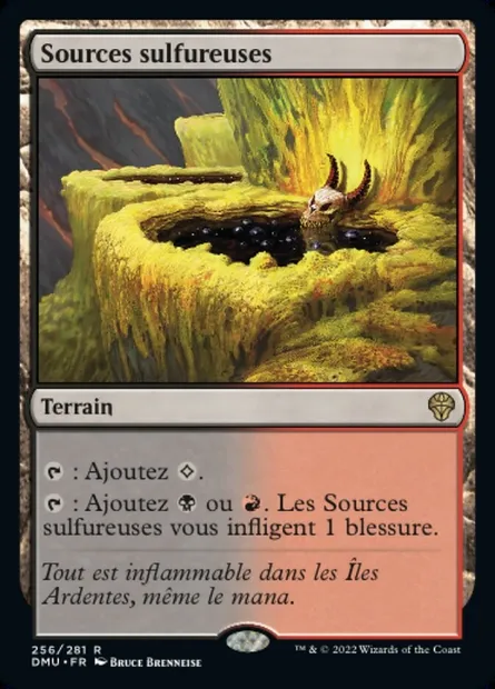 Sources sulfureuses, carte Magic DMU 256 — extension Dominaria Uni