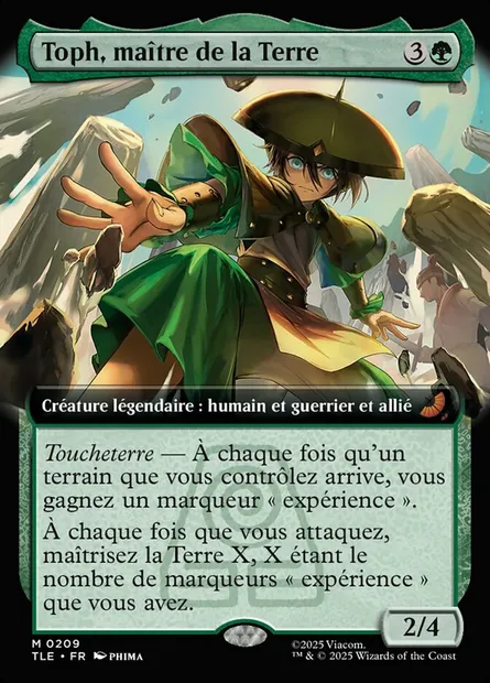 Toph, maître de la Terre, carte Magic TLE 209 — extension Avatar: The Last Airbender Eternal