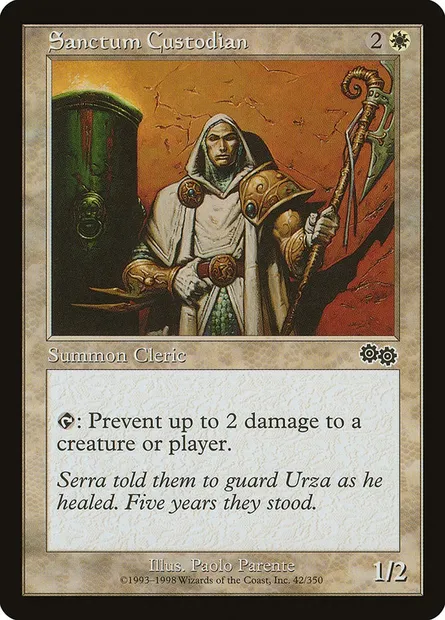 Sanctum Custodian, Magic card USG 42 — Urza's Saga set