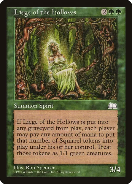 Liege of the Hollows, Magic card WTH 131 — Weatherlight set